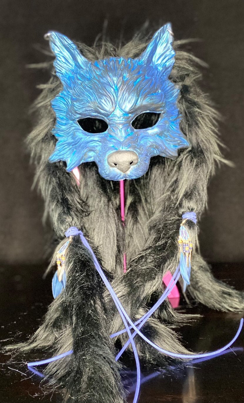 blue wolf mask